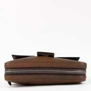 The Fendi Brown Leather Zipped Baguette Bag on Labellov.com !