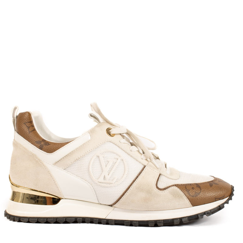 shop 100% authentic second hand Louis Vuitton Beige Run Away Sneakers - Size 39 on Labellov.com