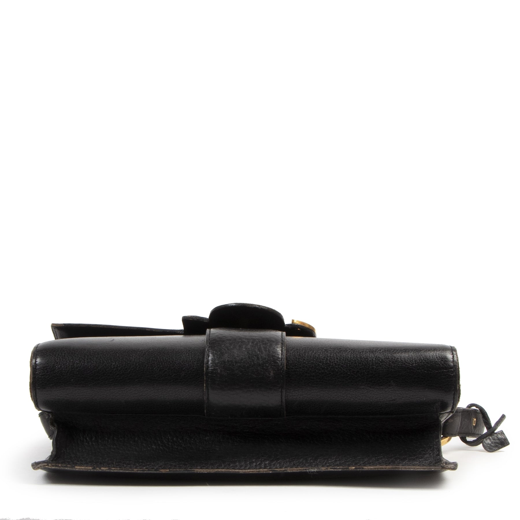 Authentic secondhand Delvaux Buckle Navy Crossbody Bag designer bags fashion luxury vintage webshop safe secure online shopping
