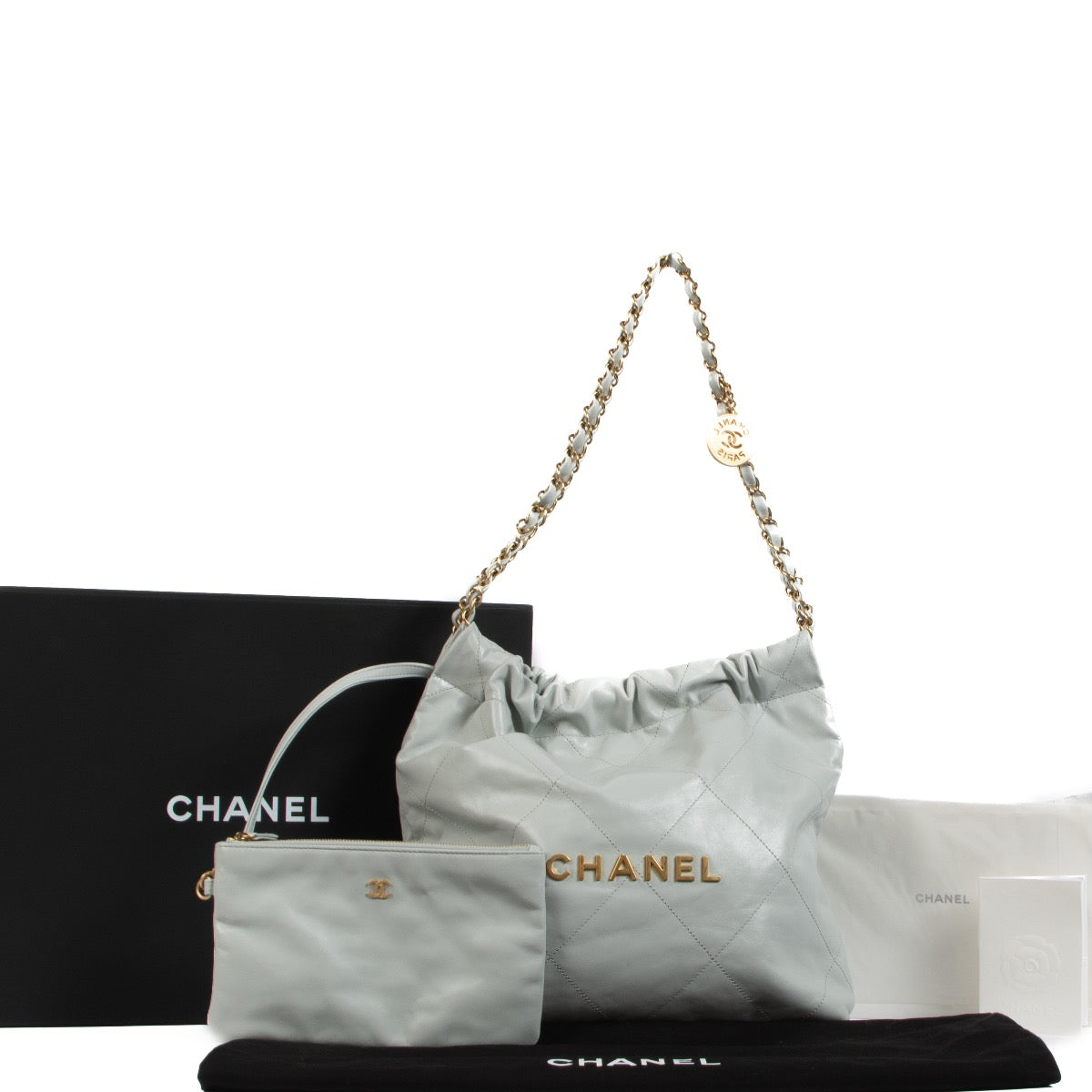 shop 100% authentic second hand Chanel Blue 22 Small Handbag on Labellov.com