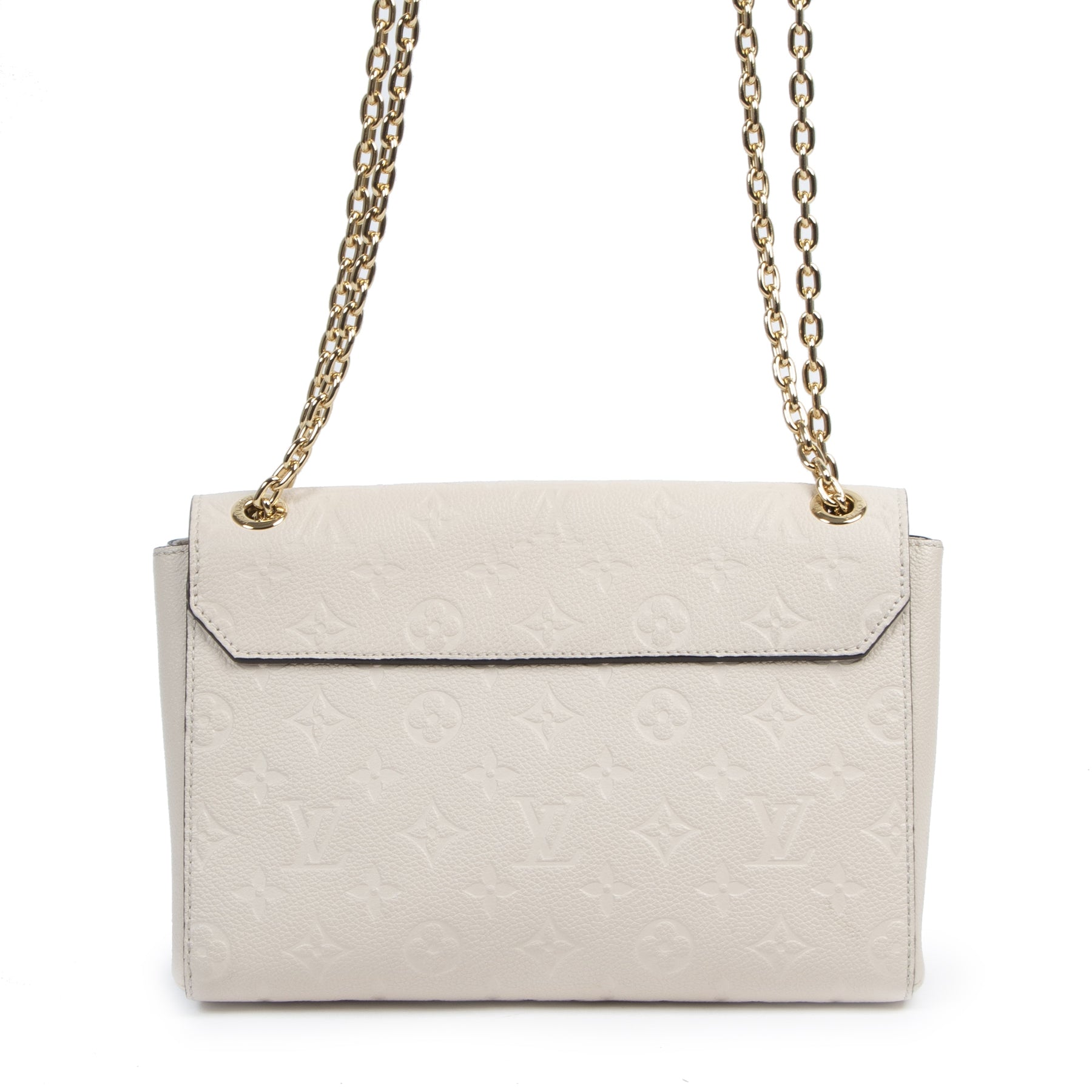 Authentic secondhand Louis Vuitton Cream Monogram Empreinte Vavin Bag designer bags fashion luxury vintage webshop safe secure online shopping