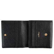 Delvaux Louise Compact Paddock Black Reglisse Leather Wallet