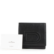 Delvaux Louise Compact Paddock Black Reglisse Leather Wallet