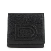 Delvaux Louise Compact Paddock Black Reglisse Leather Wallet
