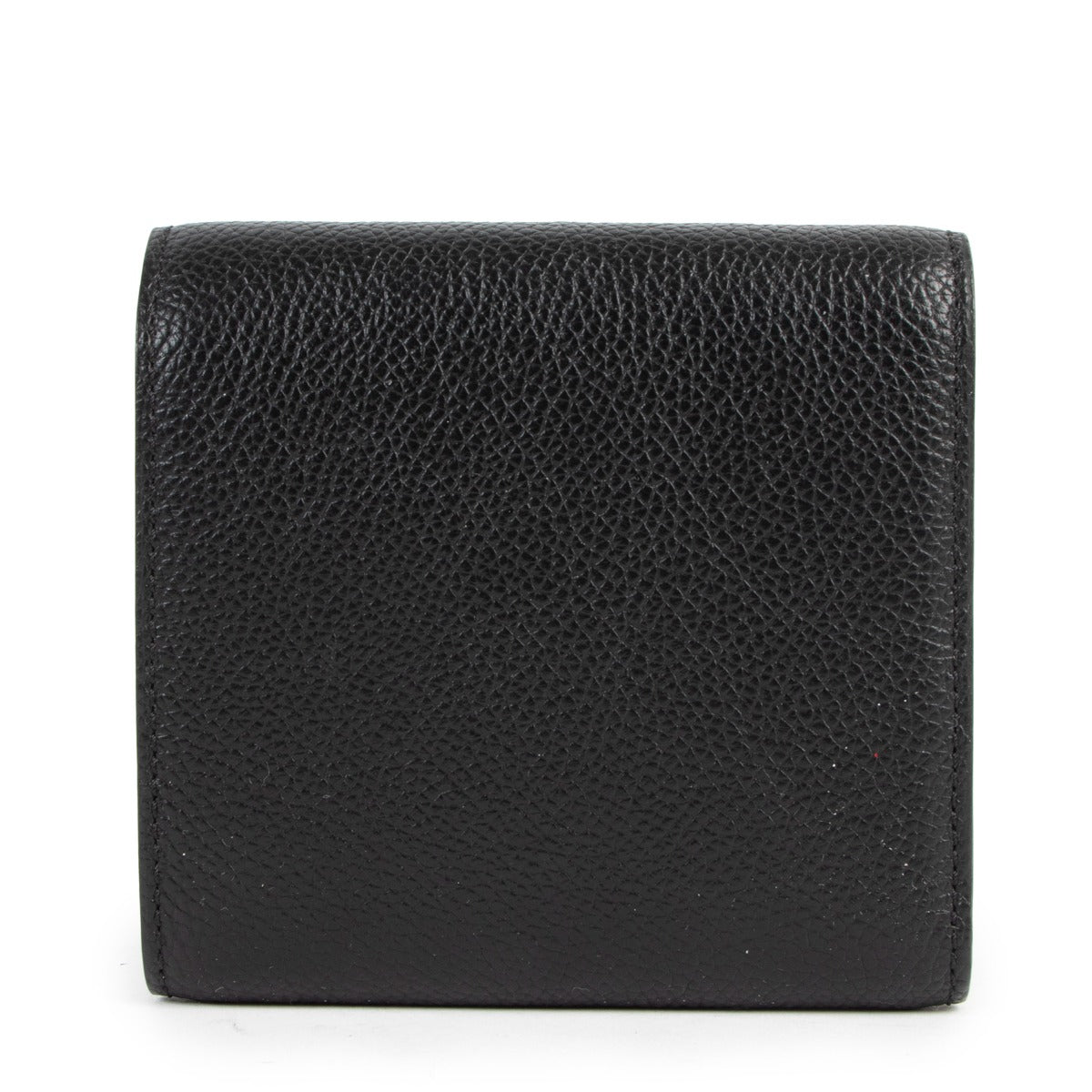 Delvaux Louise Compact Paddock Black Reglisse Leather Wallet