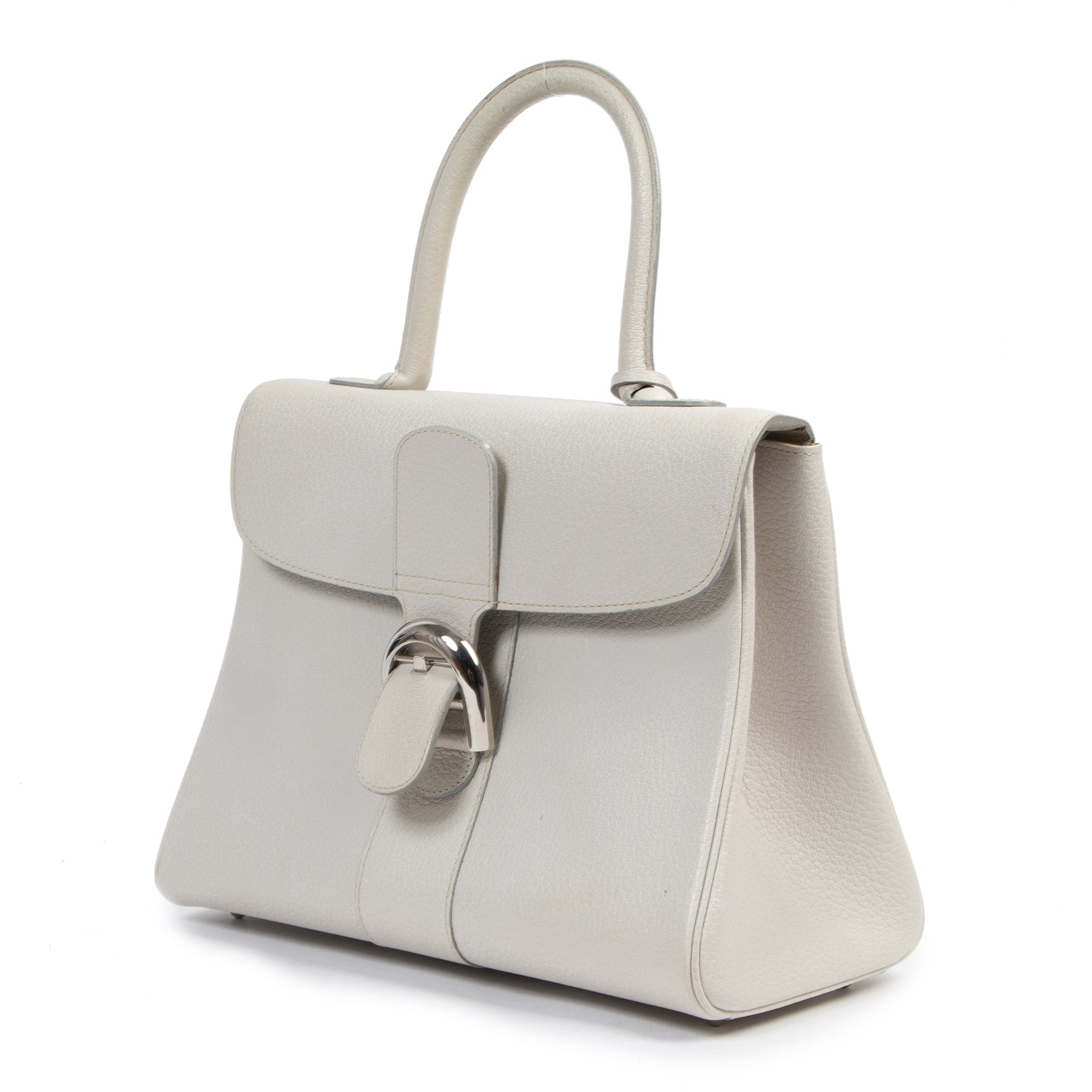 Authentic secondhand Delvaux Cream White Brillant MM + Strap designer bags fashion luxury vintage webshop safe secure online shopping