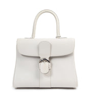 Authentieke Tweedehands Delvaux Cream White Brillant MM + Strap juiste prijs veilig online shoppen luxe merken webshop winkelen Antwerpen België mode fashion