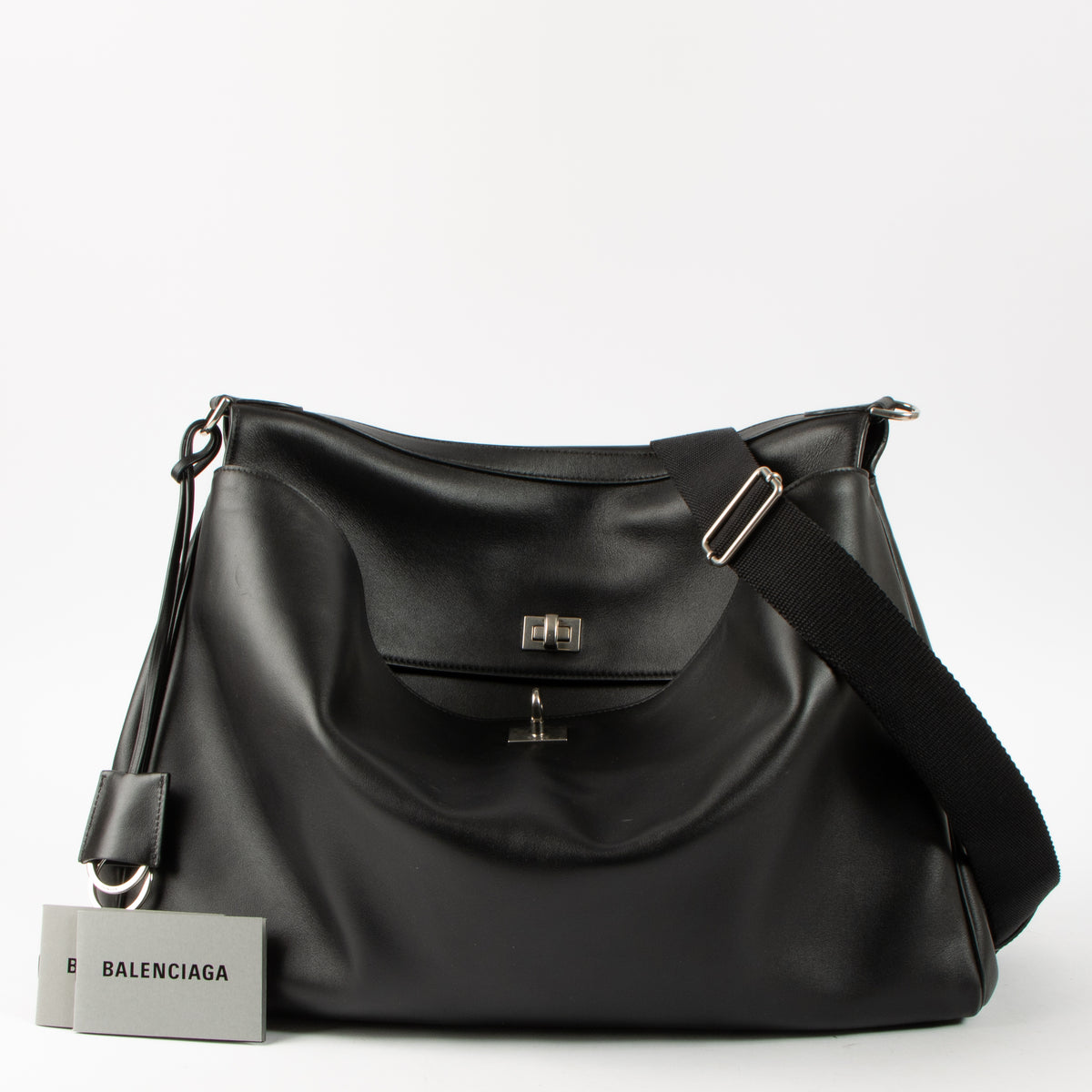 Balenciaga Black Rodeo Medium Messenger Bag