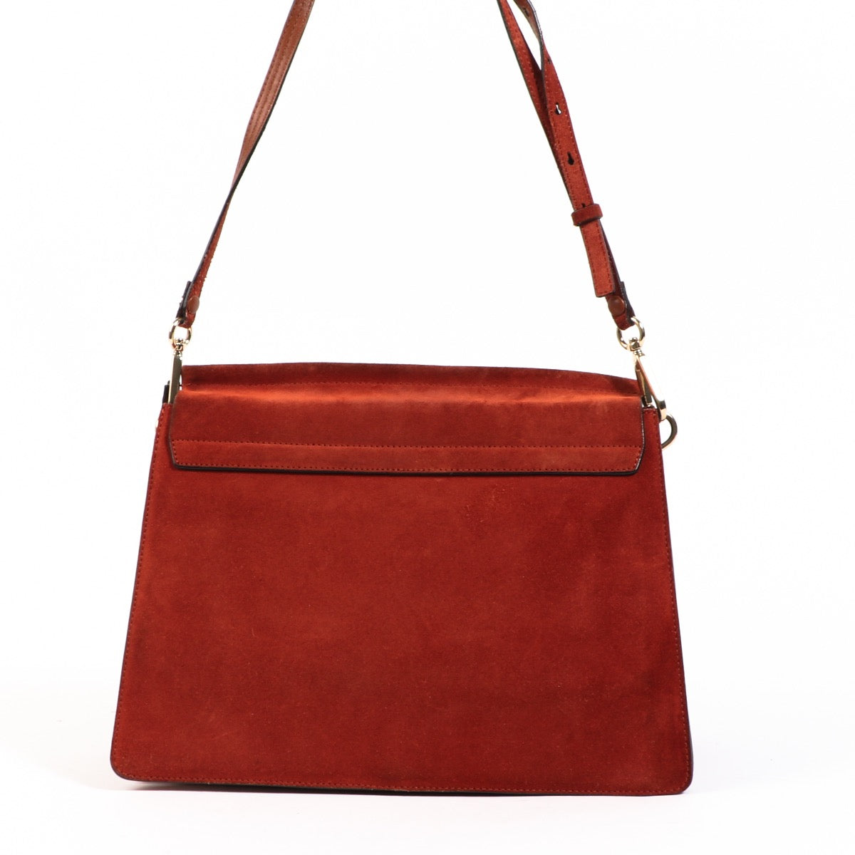 Buy an authentic second hand Chloé Tobacco Suede Faye Shoulder Bag in very good condition at Labellov.com