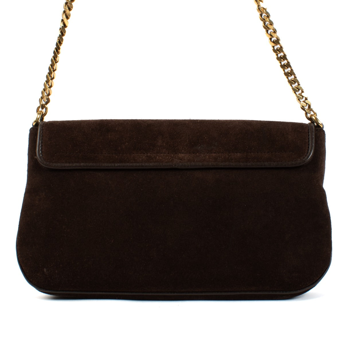 Shop safe online at Labellov in Antwerp, Brussels and Knokke this 100% authentic second hand Gucci Brown Suede 1973 Medium Shoulder Bag