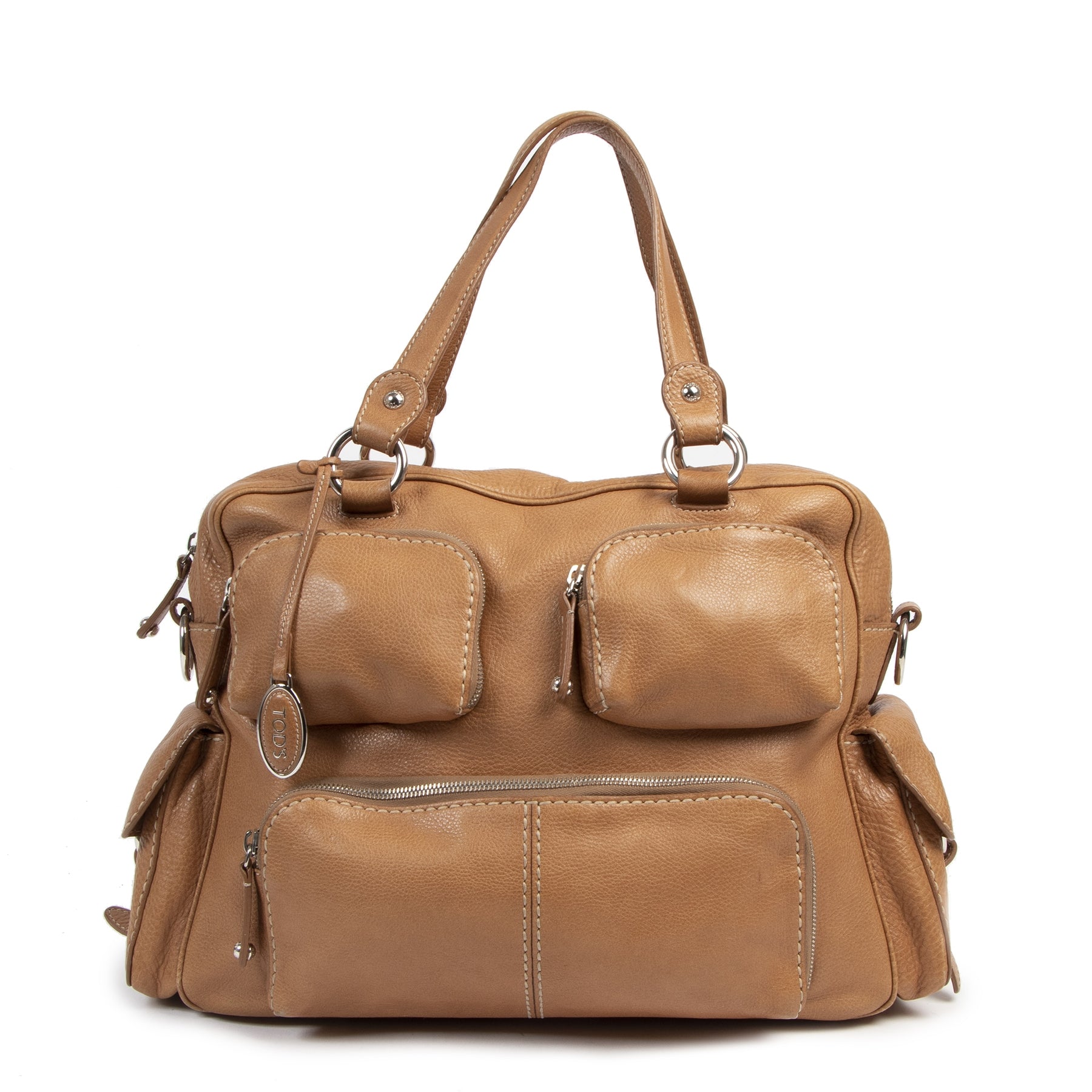 Authentic second-hand vintage Tods Beige Shoulder Bag buy online webshop LabelLOV