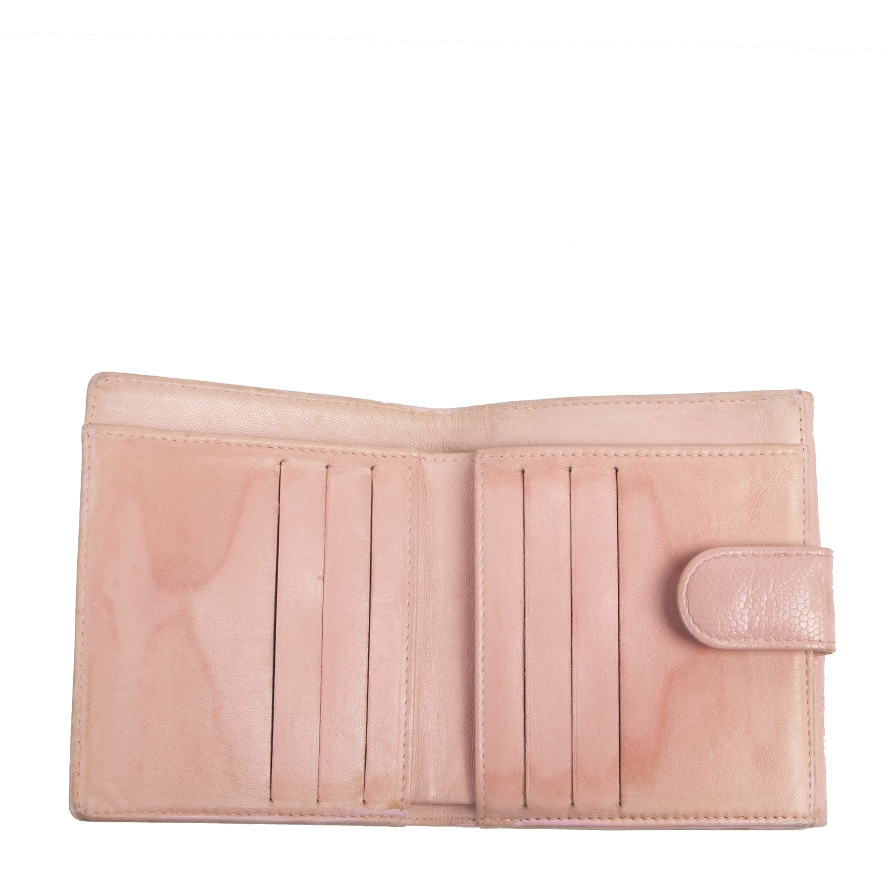 Portefeuille Chanel rose avec CC