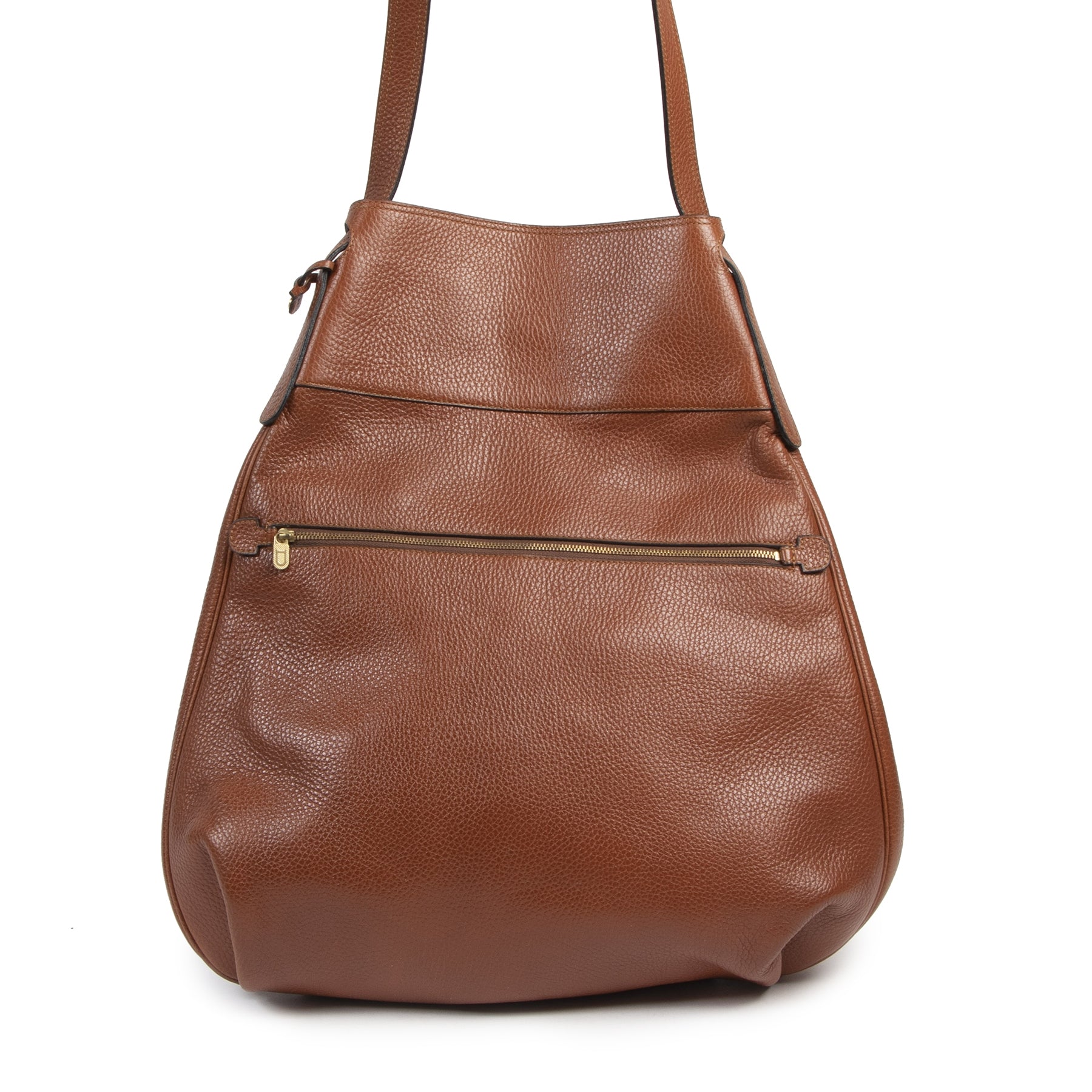 Authentic secondhand Delvaux Cognac Leather Faust Bag designer bags fashion luxury vintage webshop safe secure online shoppen
