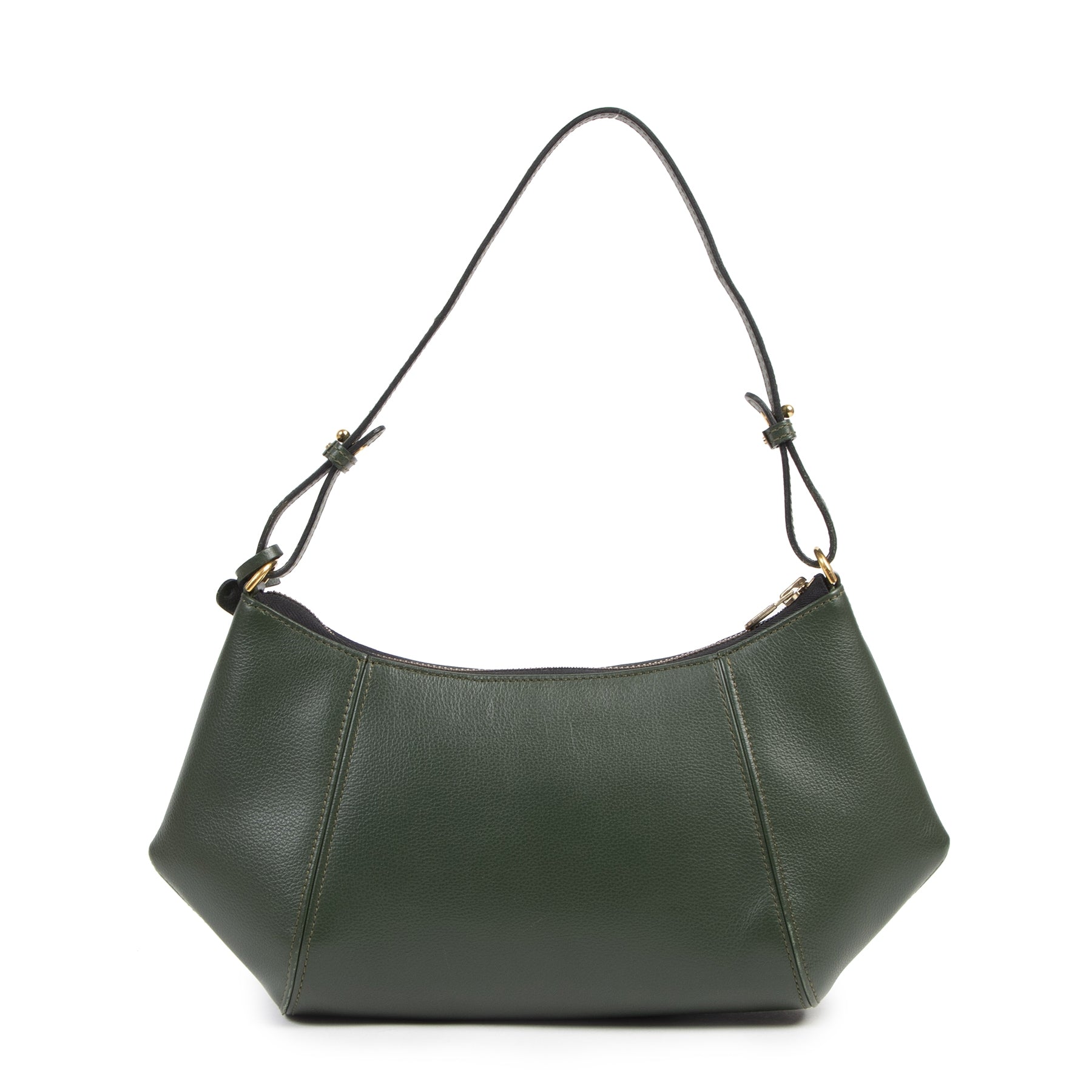 Authentic secondhand Delvaux Green Leather Desir Shoulder Bag designer bags fashion luxury vintage webshop designer brands safe secure online shopping