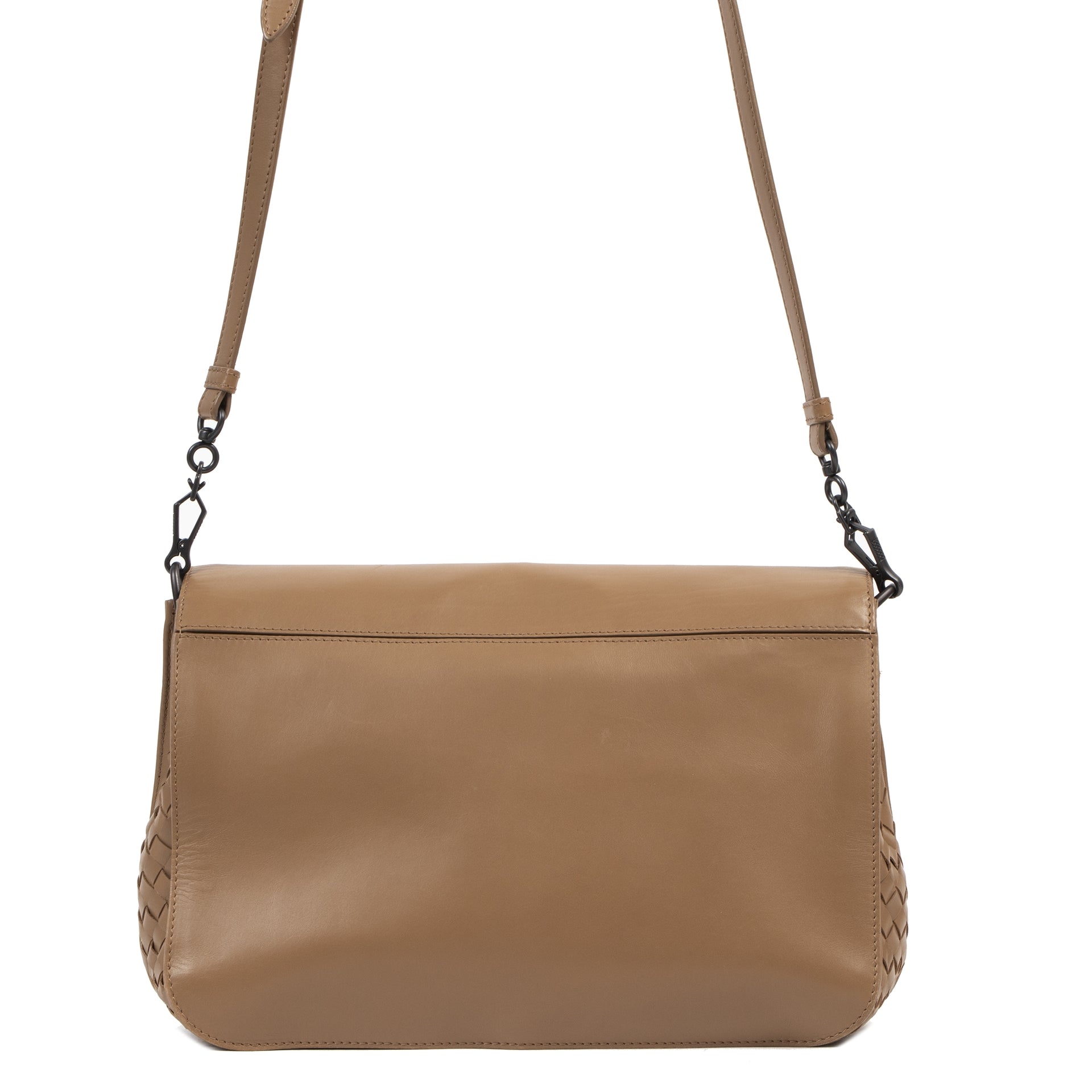 Authentic secondhand Bottega Veneta Desert Brown Crossbody Bag luxury vintage webshop fashion safe secure online shopping