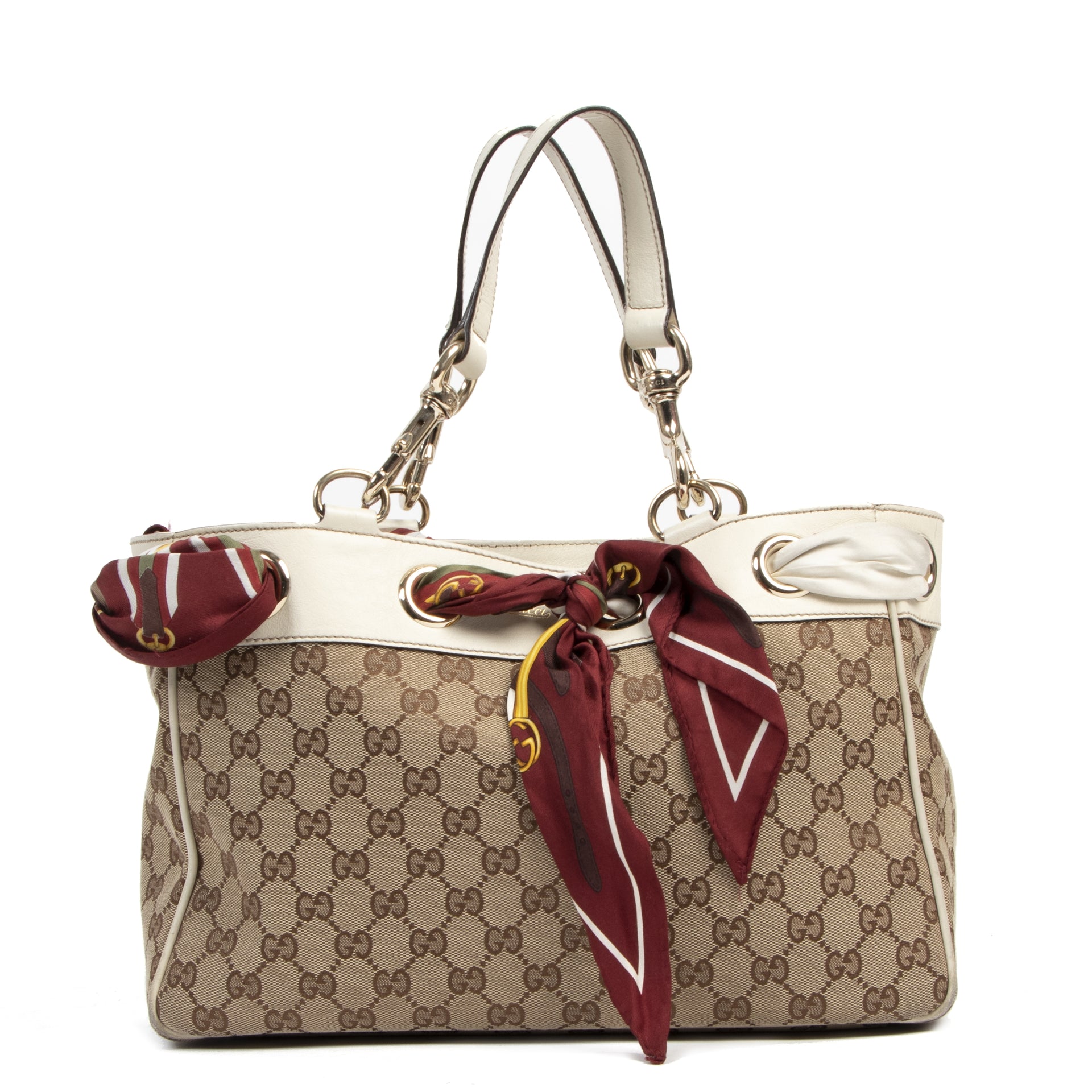 Gucci Positano Monogram Silk Scarf Tote Bag for the best price at Labellov secondhand