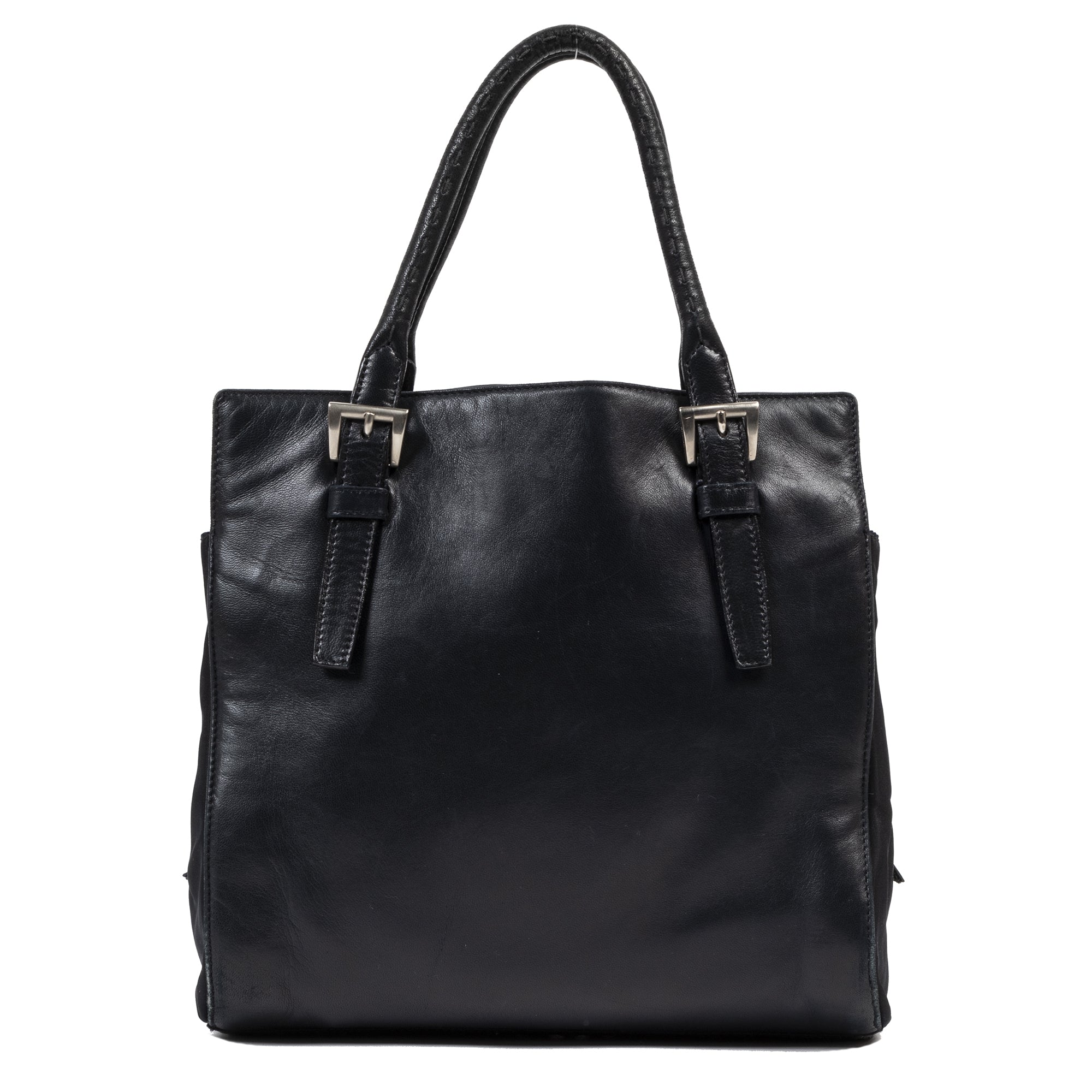Prada Black Leather Square Top Hande Bag – Labellov