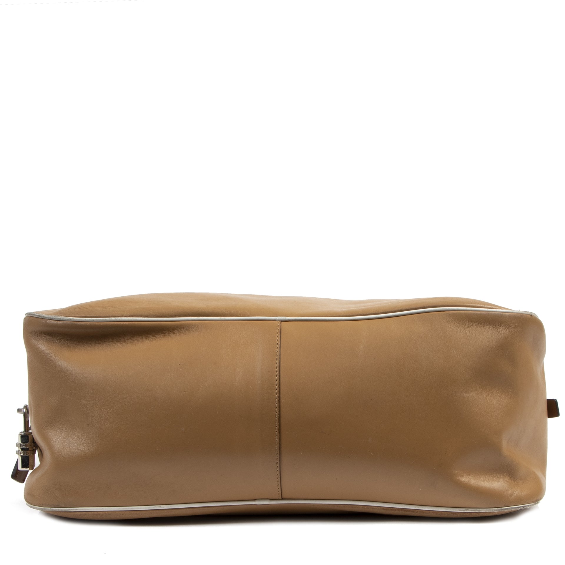 Prada Toffee Leather Bowling Shoulder Bag