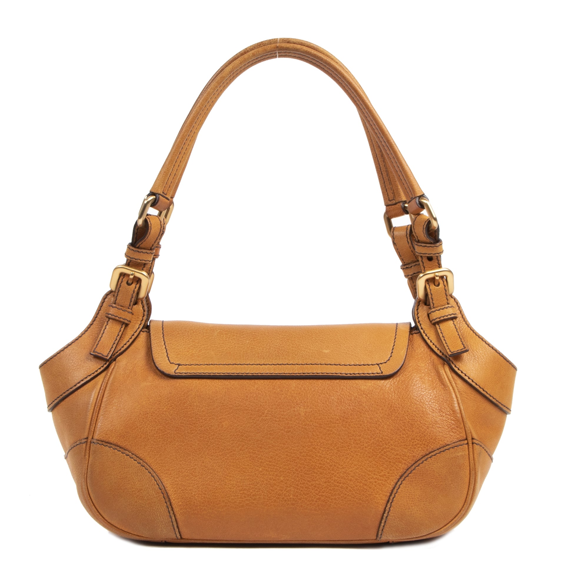Prada Cognac Leather Shoulder Bag pour le meilleur prix chez Labellov Prada Cognac Leather Shoulder Bag