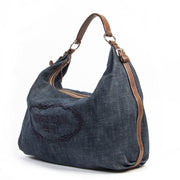 Prada Denim Leather Hobo Bag for the best price at Labellov