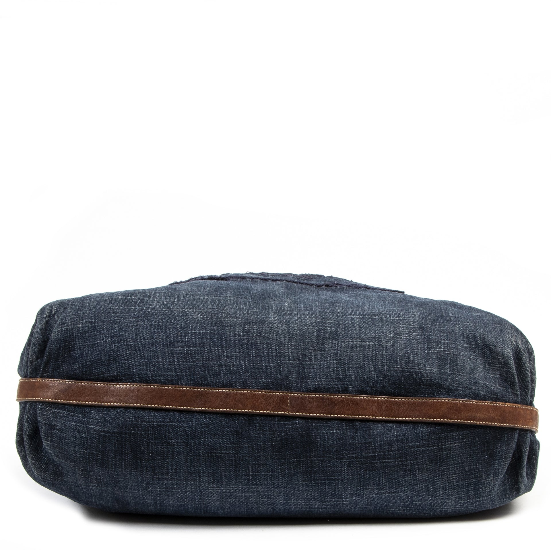 Prada Denim Leather Hobo Bag