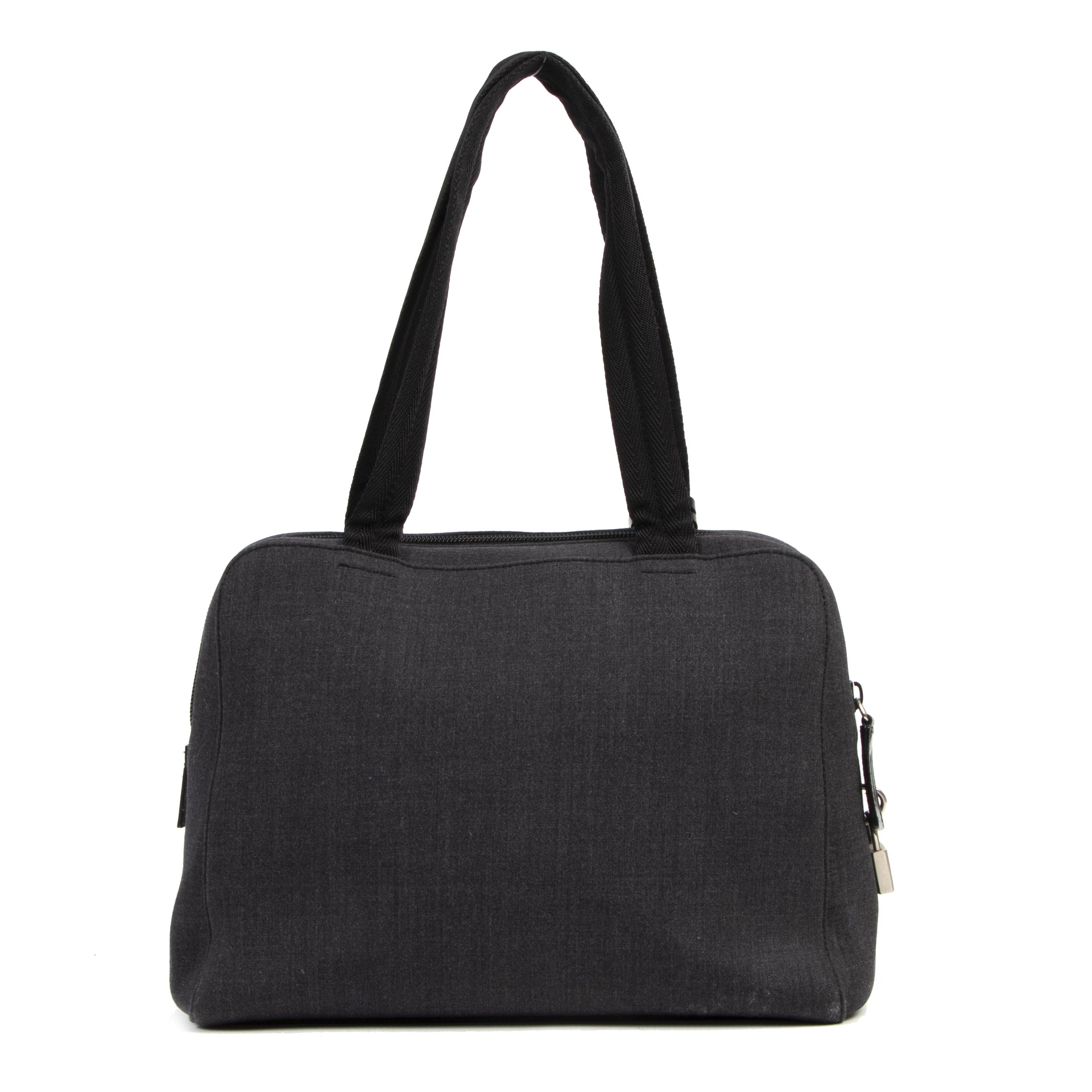 Prada Graphite Fabric Small Tote Bag pour le meilleur prix chez Labellov à Anvers
