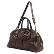 Prada Brown Top Handle Bag te koop bij labellov tweedehands luxe