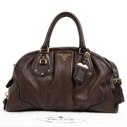 Prada Brown Top Handle Bag