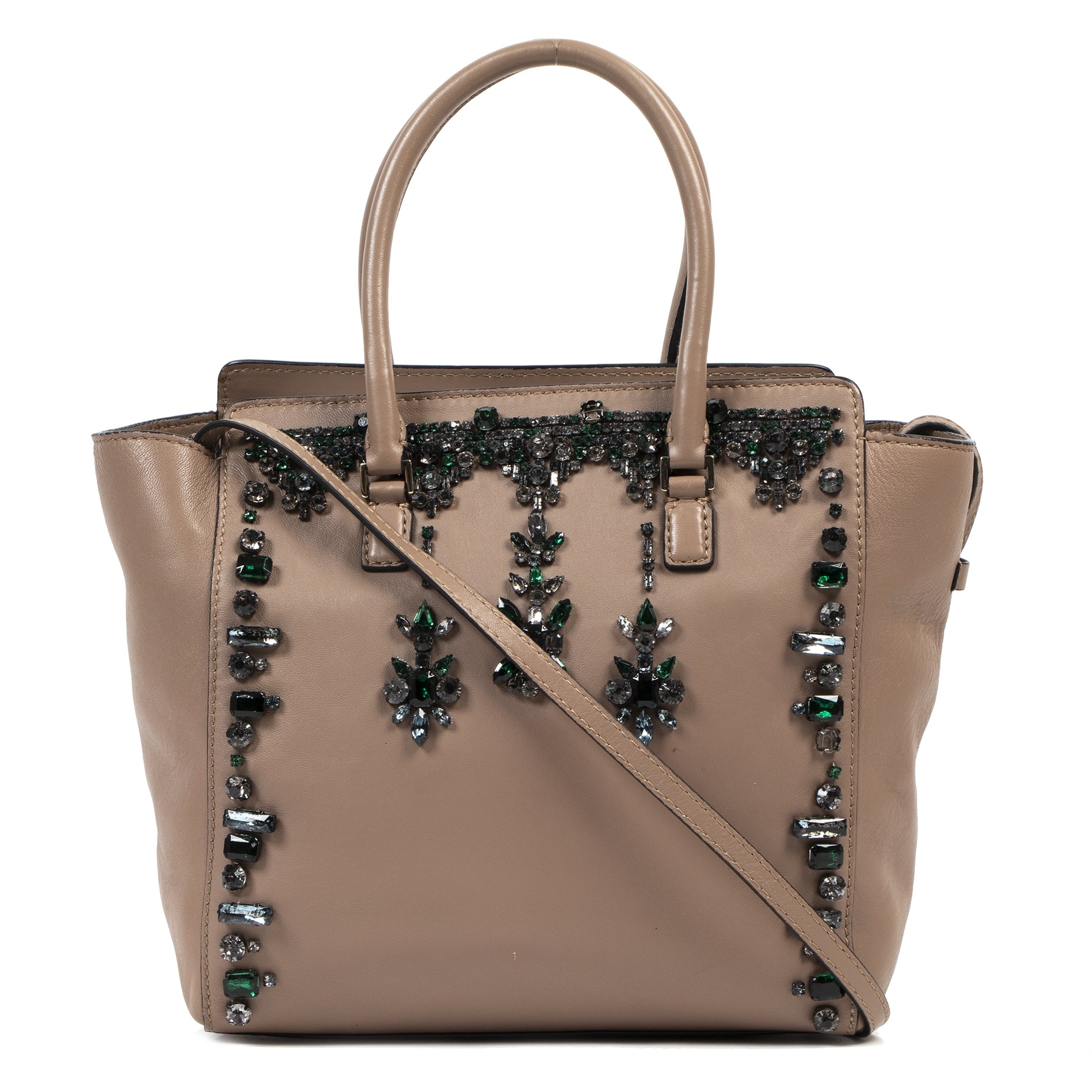 Authentic second-hand vintage Valentino Nude Embellished Tote Bag buy online webshop LabelLOV