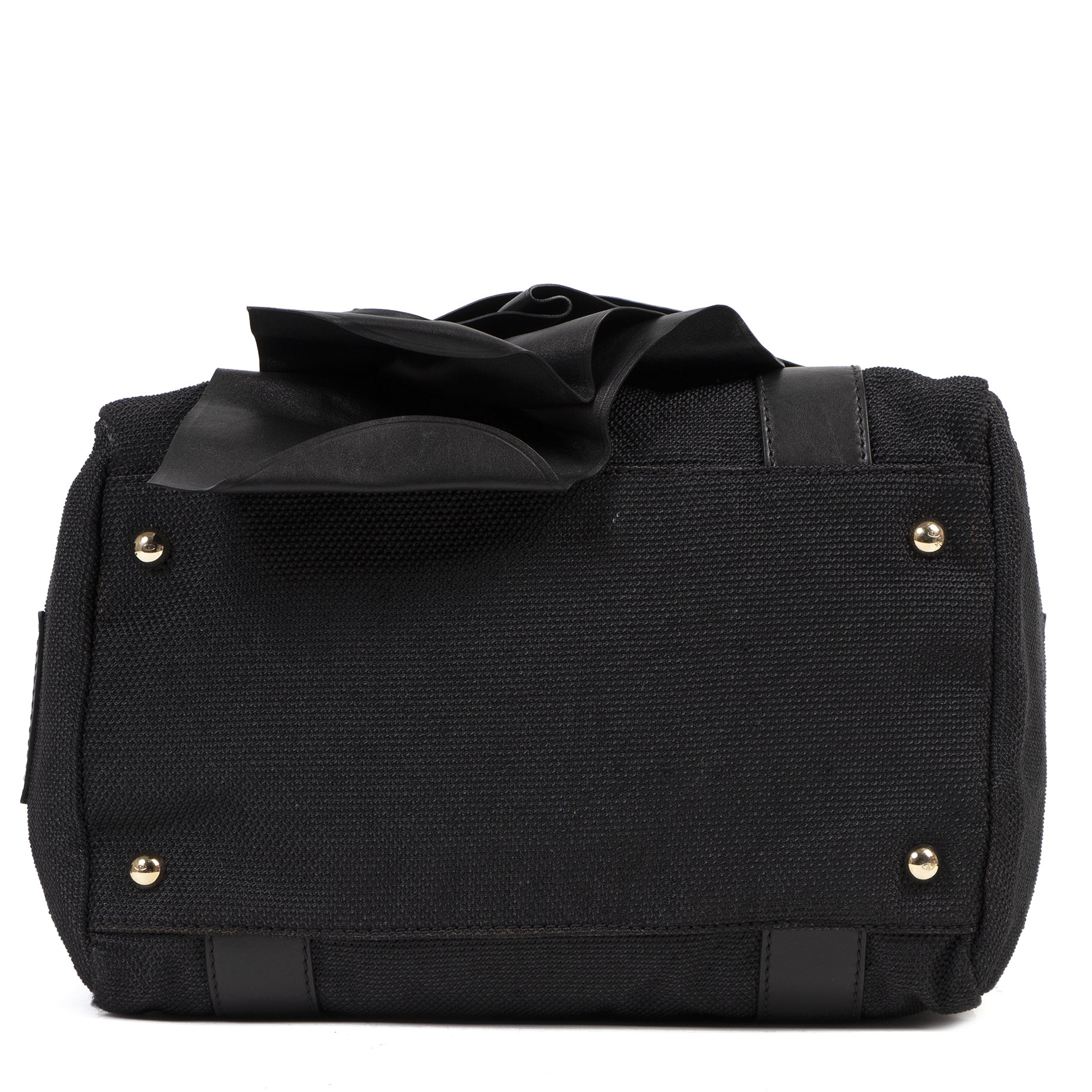 Authentic secondhand Valentino Black Mesh Flower Bag designer bags fashion luxury vintage webshop safe secure online shopping