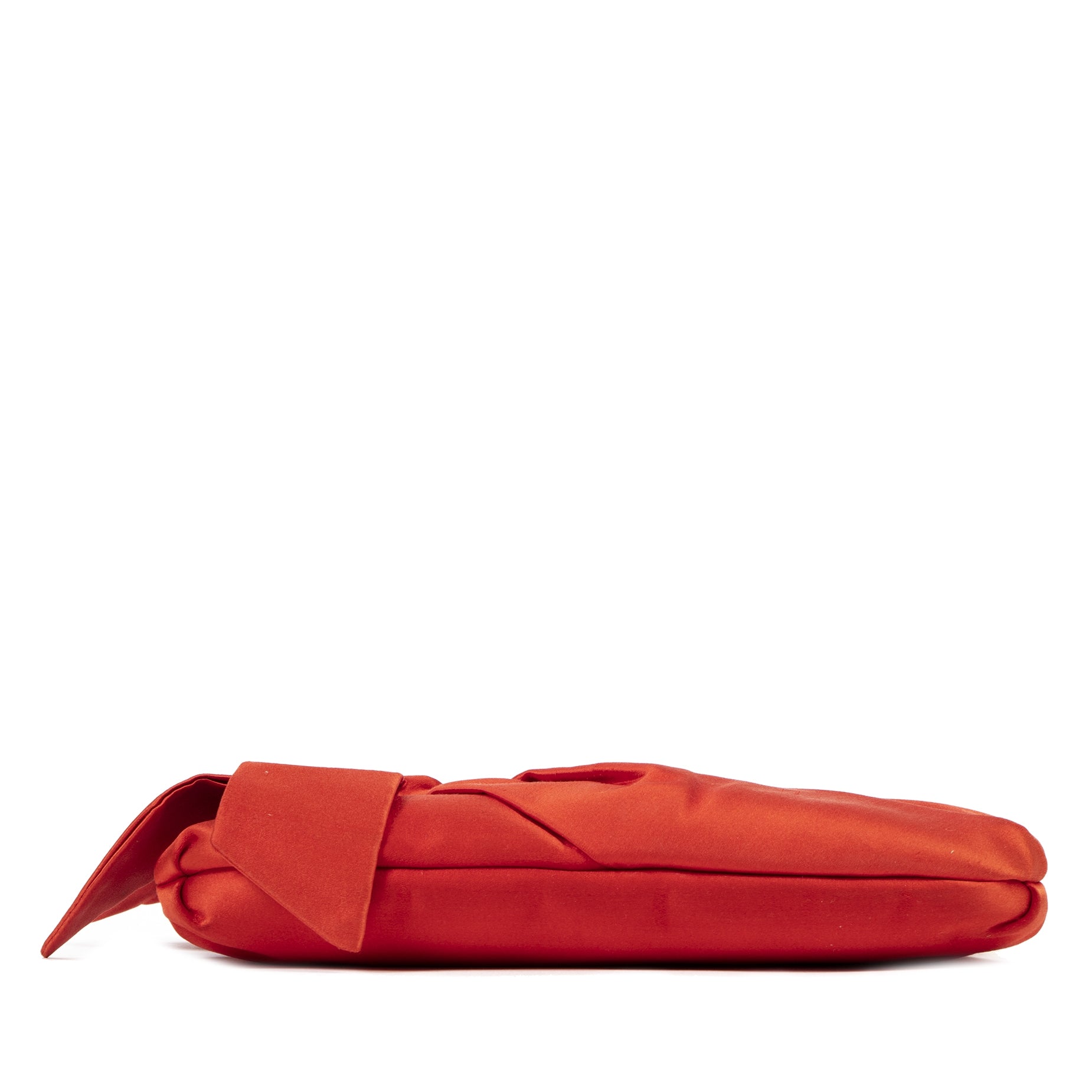 Valentino Red Satin Crystal Evening Bag