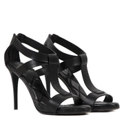Authentic secondhand Burberry Black Leather Strap Sandals - Size 39,5 designer shoes pumps luxury vintage webshop fashion safe secure online shopping