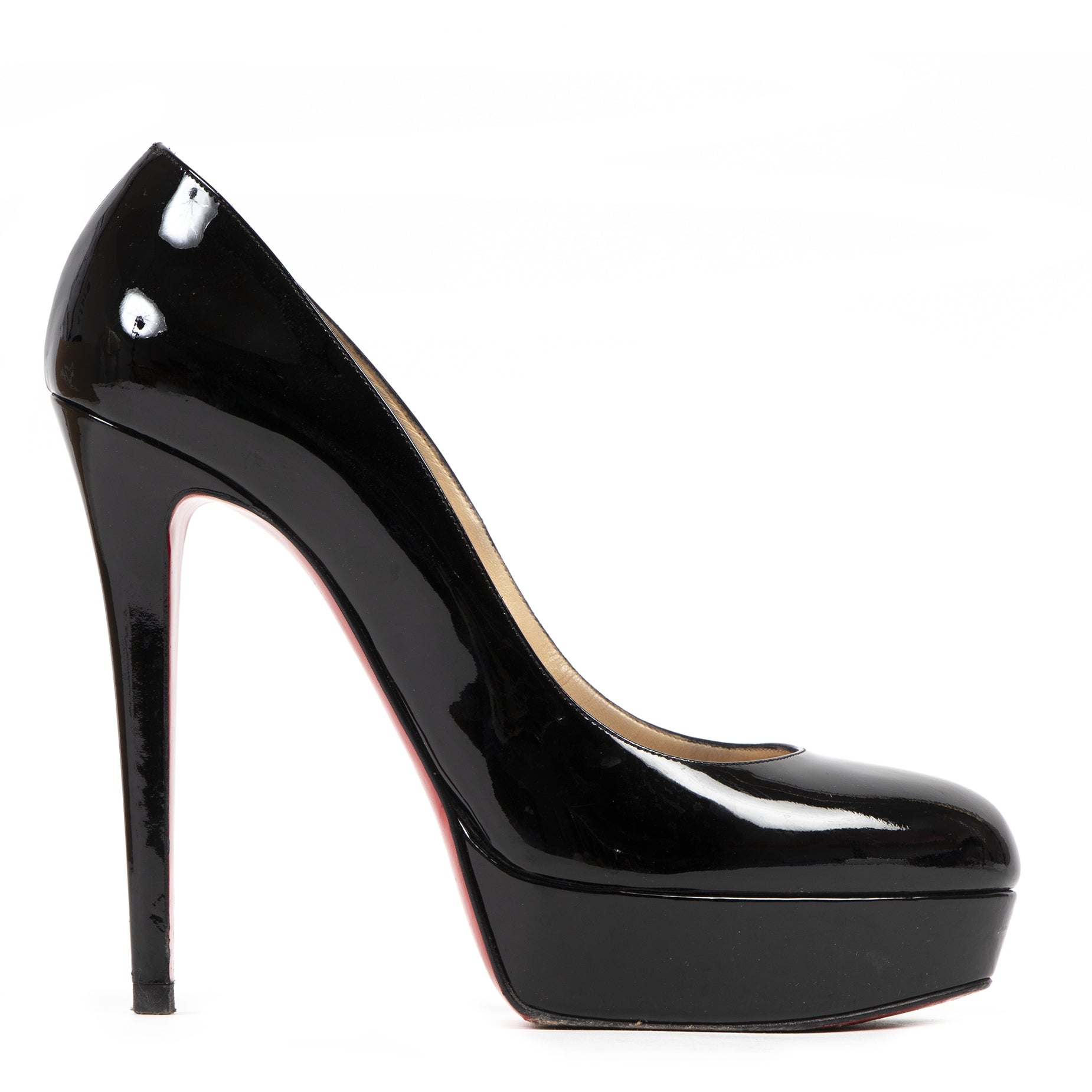 Christian Louboutin Bianca 140 Patent Leather Black Pumps - Size 40