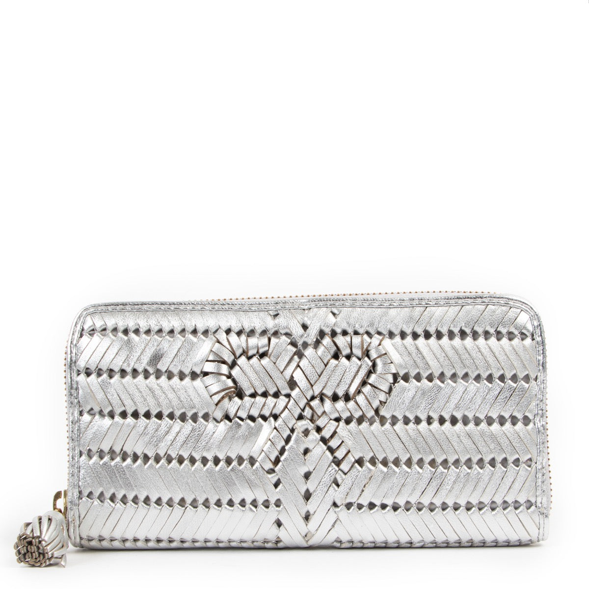 Shop safe online at LABELLOV in Antwerp this 100% authentic second hand Anya Hindmarch Silver Wallet