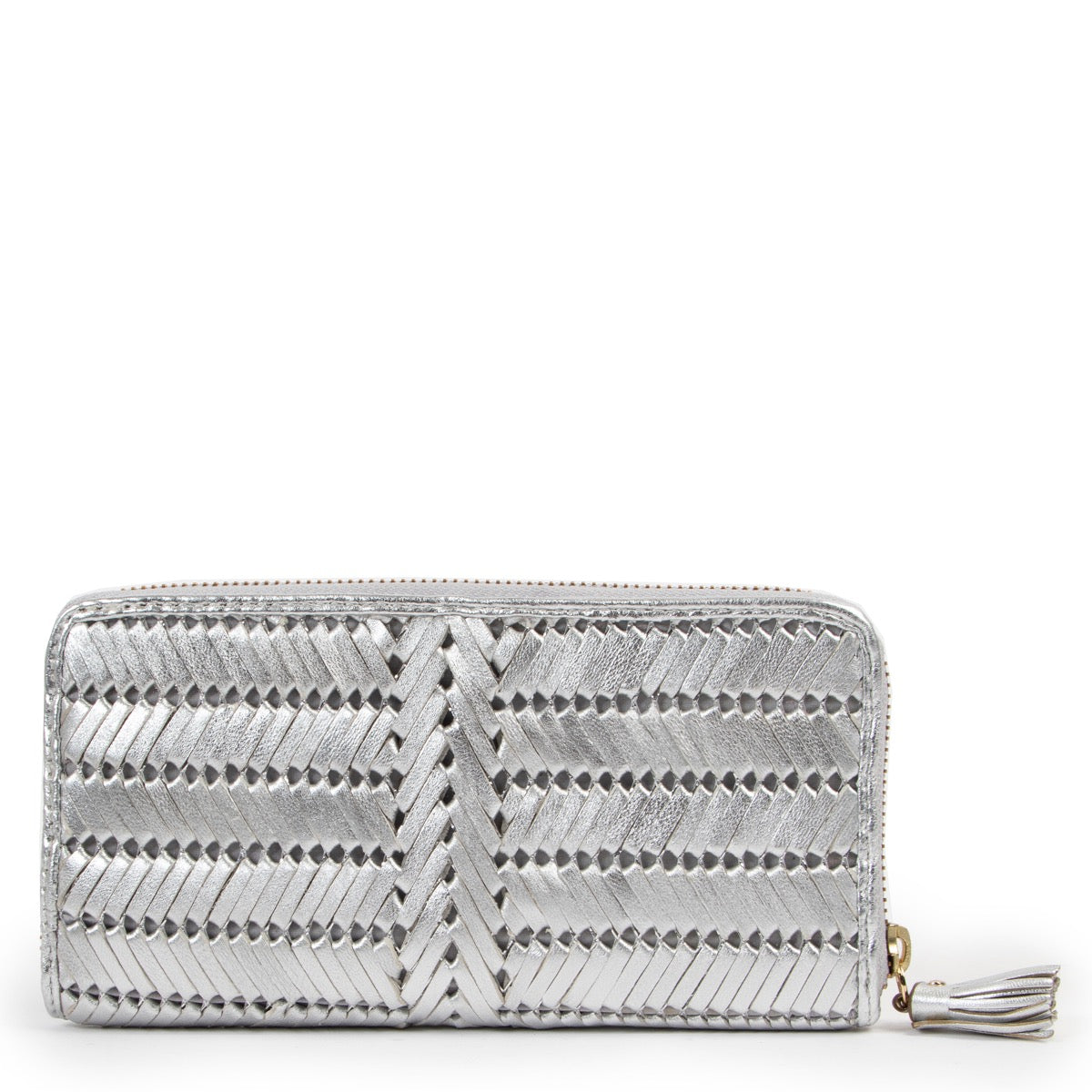 Shop safe online at LABELLOV in Antwerp this 100% authentic second hand Anya Hindmarch Silver Wallet