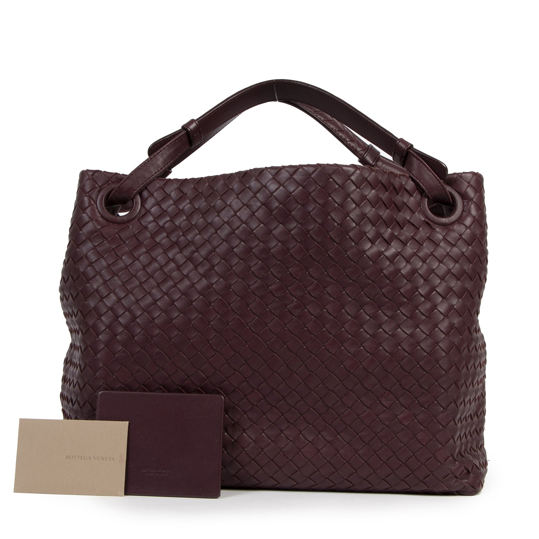 Authentieke Tweedehands Bottega Veneta Burgundy Intrecciato Garda Bag juiste prijs veilig online shoppen luxe merken webshop winkelen Antwerpen België mode fashion