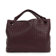 Authentic secondhand Bottega Veneta Burgundy Intrecciato Garda Bag designer bags luxury vintage webshop fashion safe secure online shopping