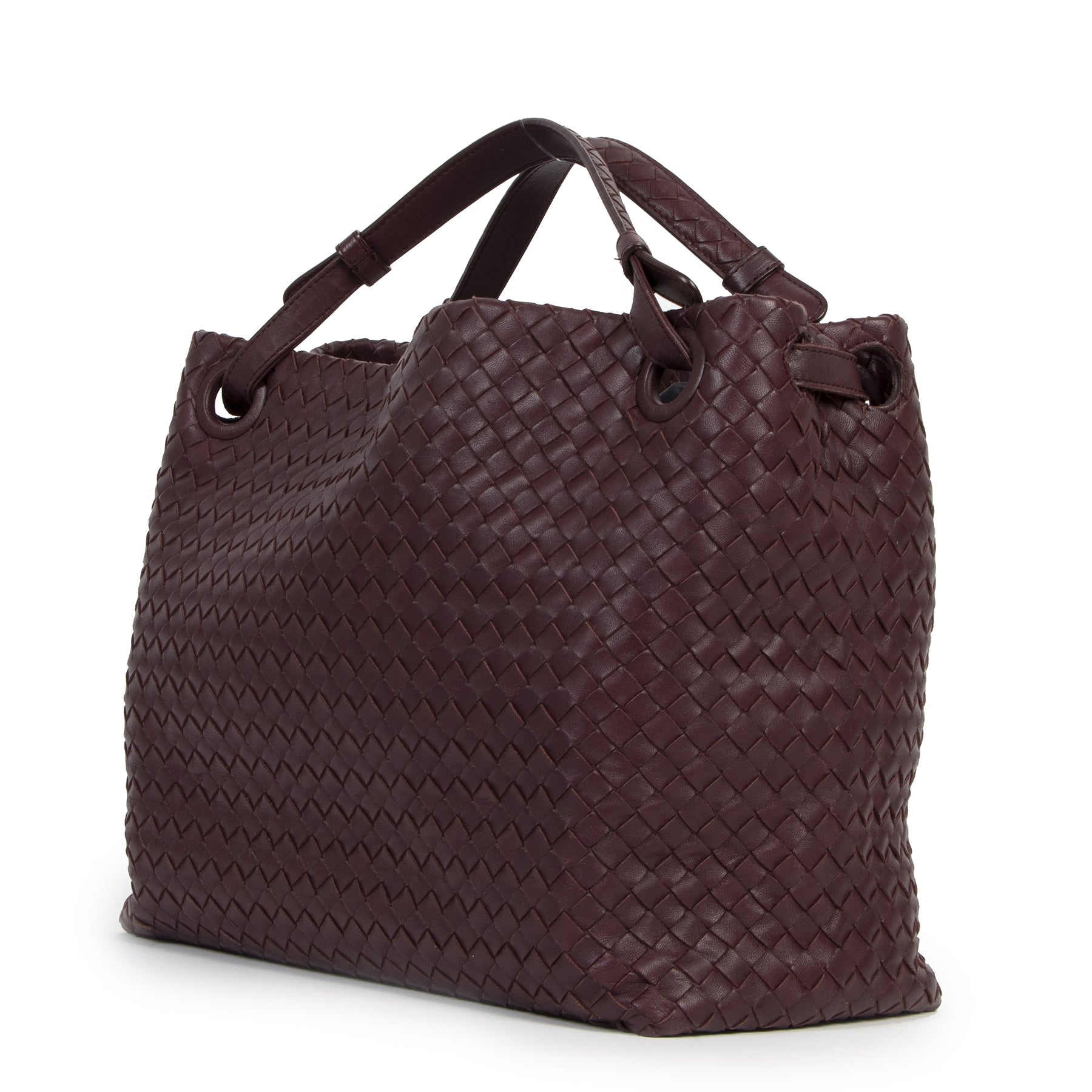 Authentieke Tweedehands Bottega Veneta Burgundy Intrecciato Garda Bag juiste prijs veilig online shoppen luxe merken webshop winkelen Antwerpen België mode fashion