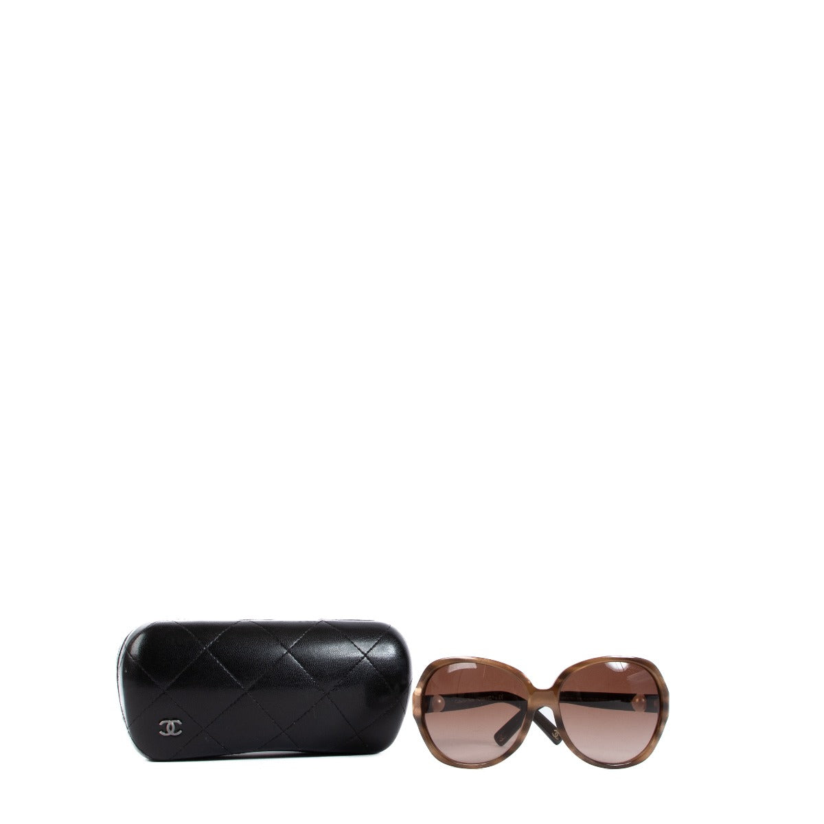 Lunettes de soleil Chanel marron nacrées