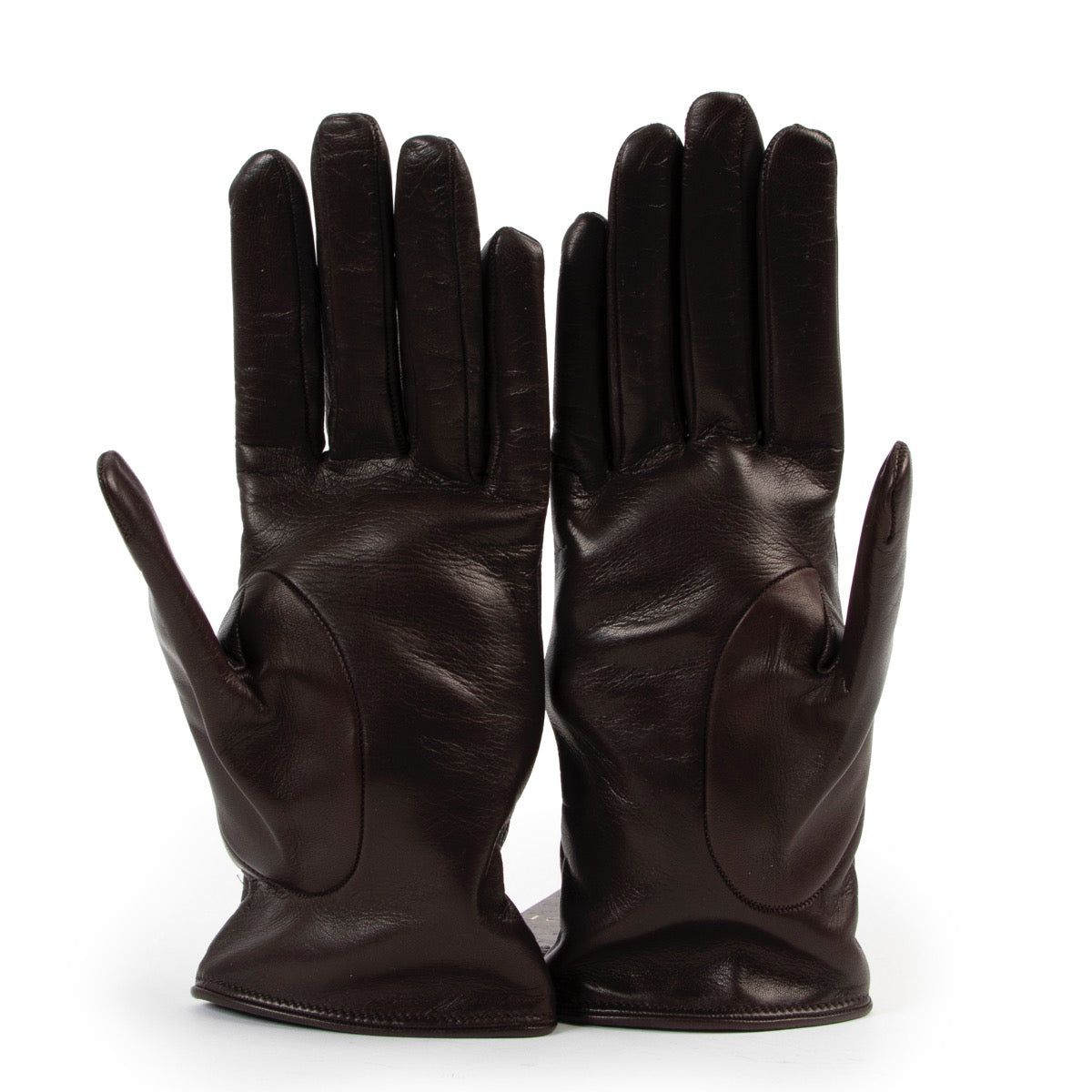 Buy an authentic pair of second hand Gucci Brown Leather Horsebit Gloves at Labellov