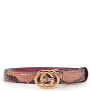 Buy a 100% authentic second hand Pink Python Narrow Logo Belt at Labellov