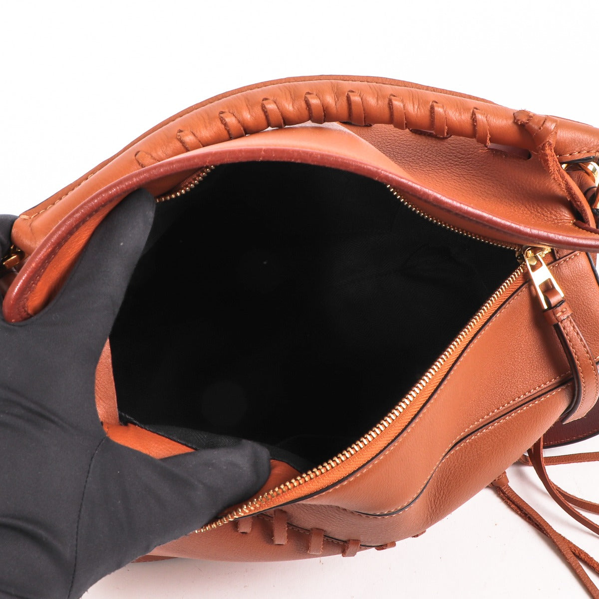 Loewe Tan Kalfsleren Whipstitch Puzzle Bag