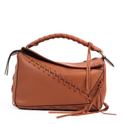 Loewe Tan Calfskin Whipstitch Puzzle Bag