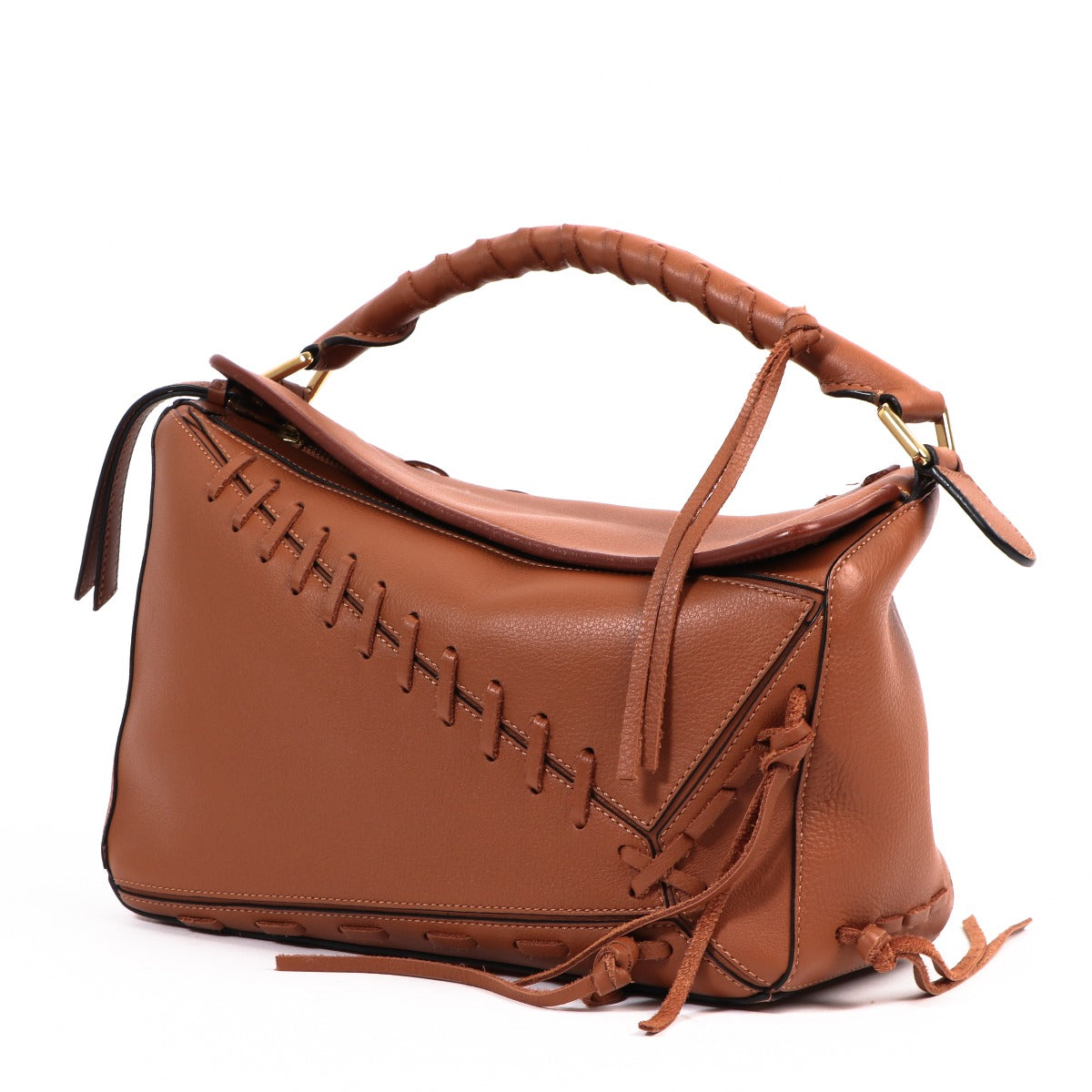 Loewe Tan Calfskin Whipstitch Puzzle Bag – Labellov