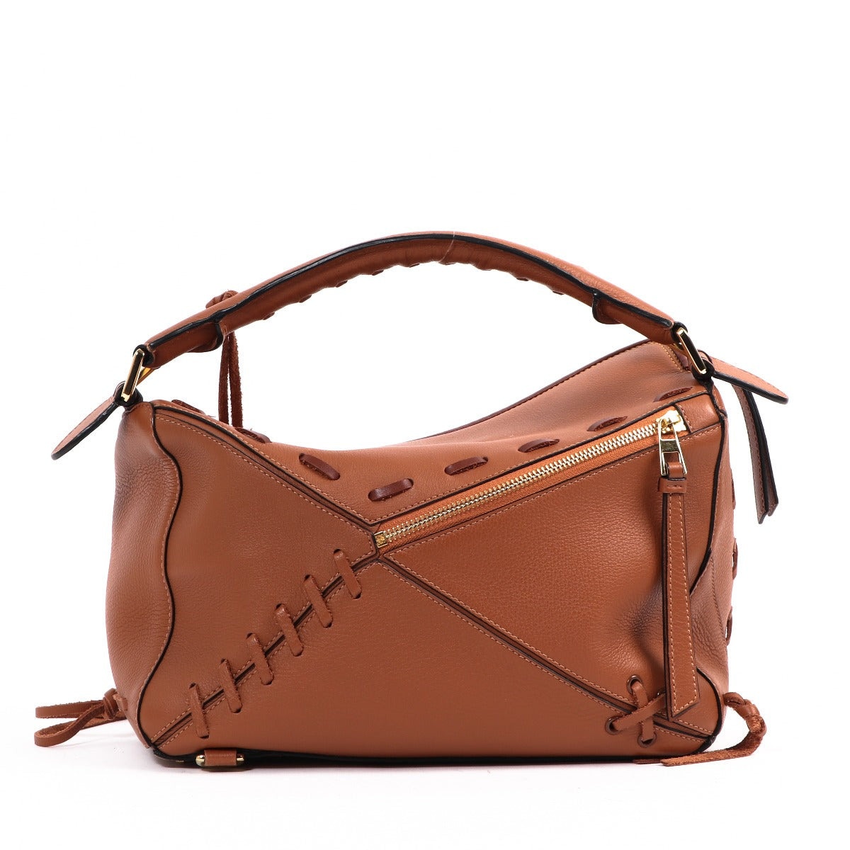 Loewe Tan Kalfsleren Whipstitch Puzzle Bag