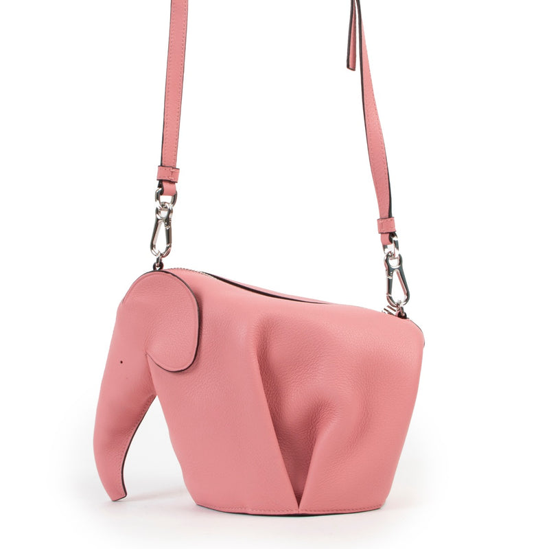 Buy an authentic second hand Loewe Small Pink Elephant Crossbody Bag at Labellov