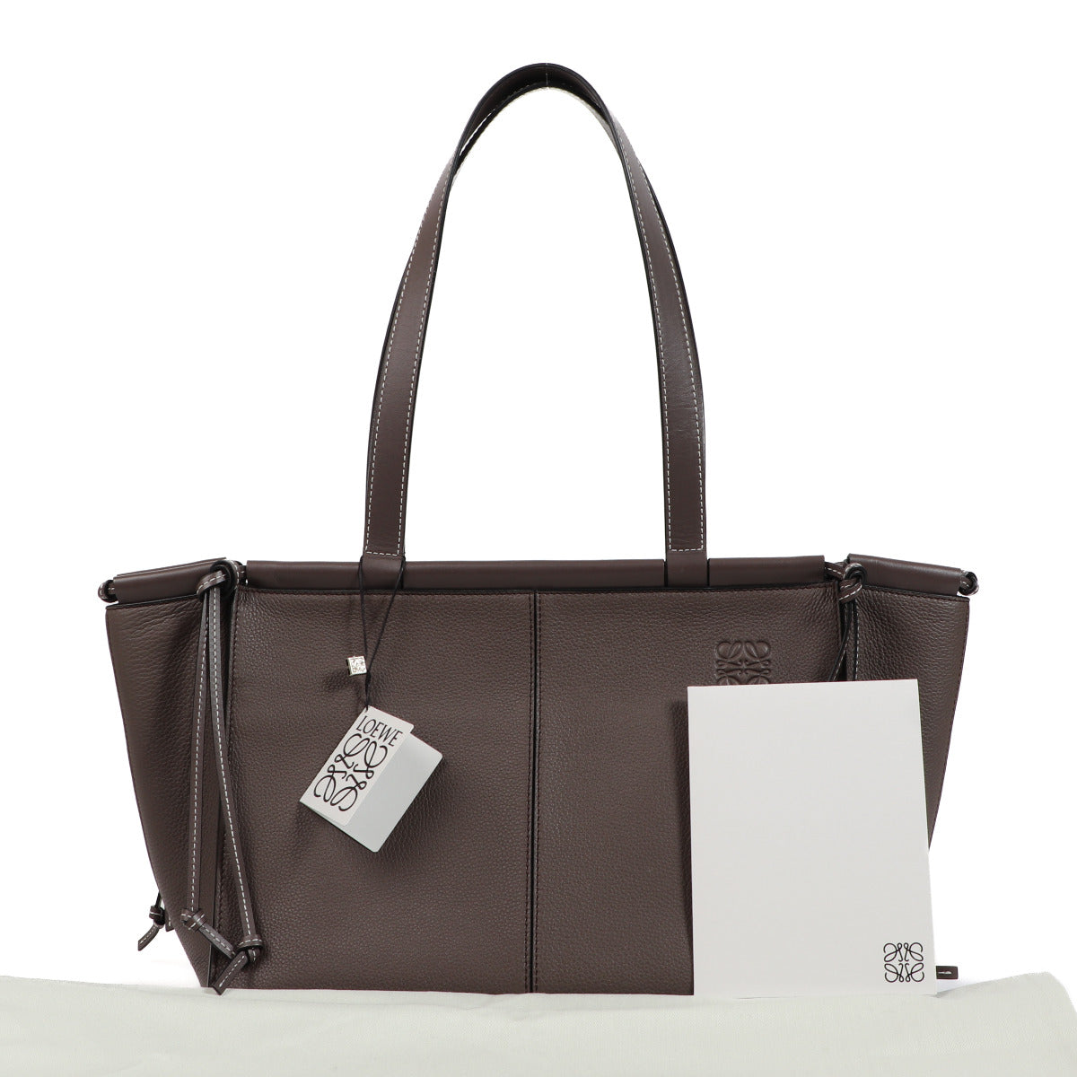 Loewe Dark Taupe Leather Tote Bag