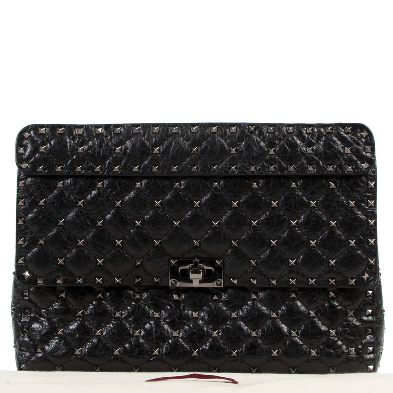 Valentino Garavani Black Rockstud Spike Bag for sale online