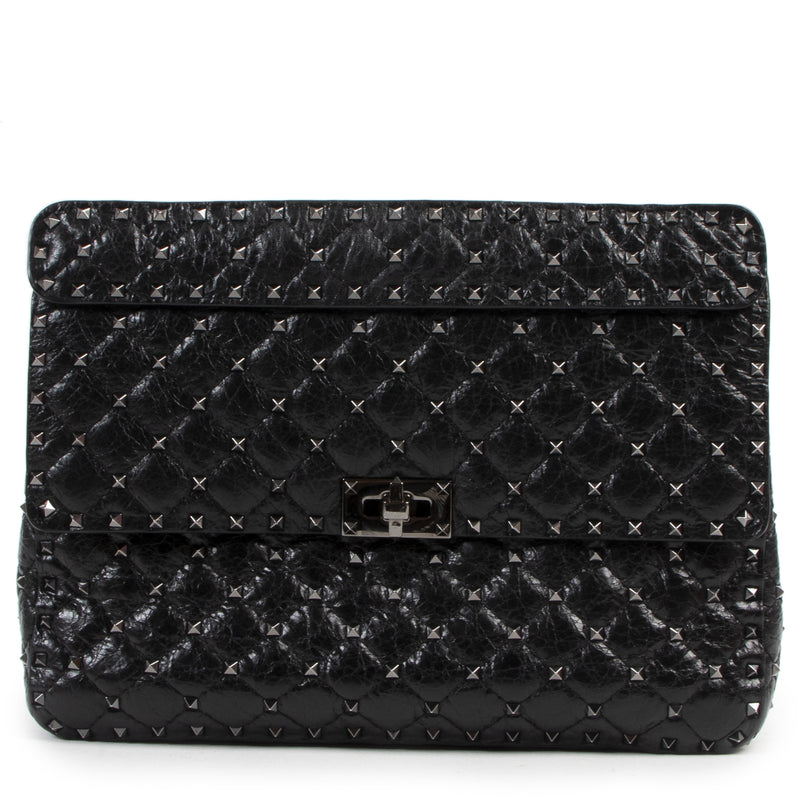 Valentino Garavani Black Rockstud Spike Bag for the best price at Labellov secondhand luxury