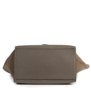 Authentic second-hand vintage Céline Khaki Suede Leather Medium Trapeze Bag buy online webshop LabelLOV